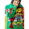 GBBO S15 Noel Fielding Green Printed Jumper