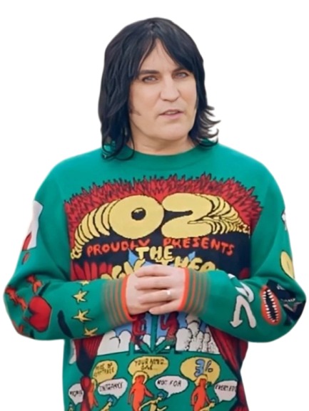 GBBO S15 Noel Fielding Green Printed Sweater