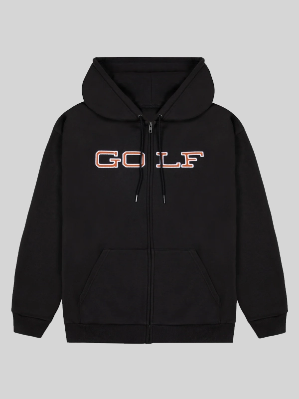 GOLF WANG BLACK ZIP UP HOODIE