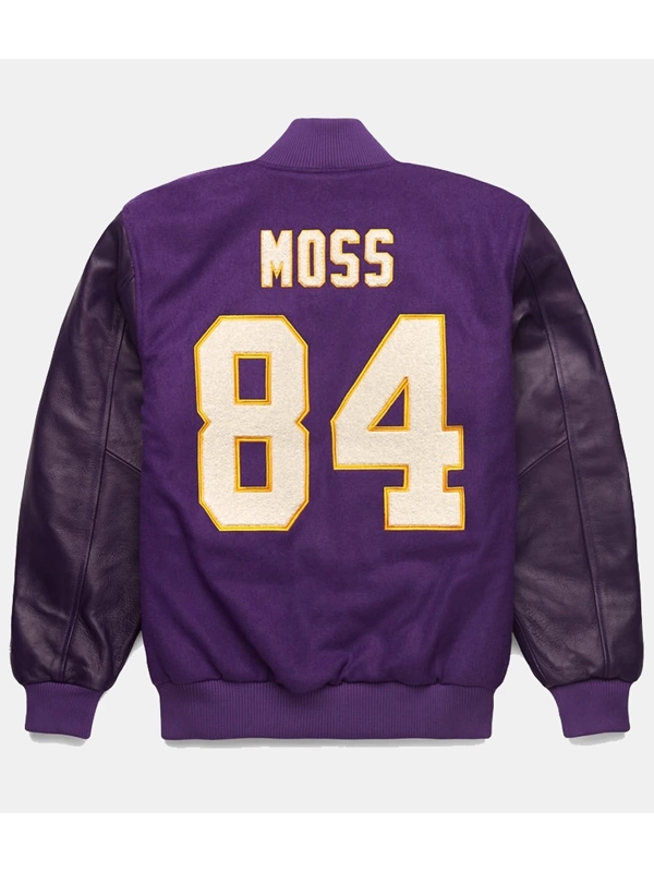 HOMAGE x Starter Randy Moss GOAT Purple Varsity Jacket