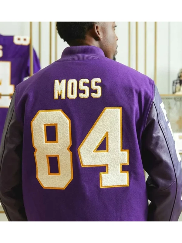 HOMAGE x Starter Randy Moss Varsity Jacket Purple