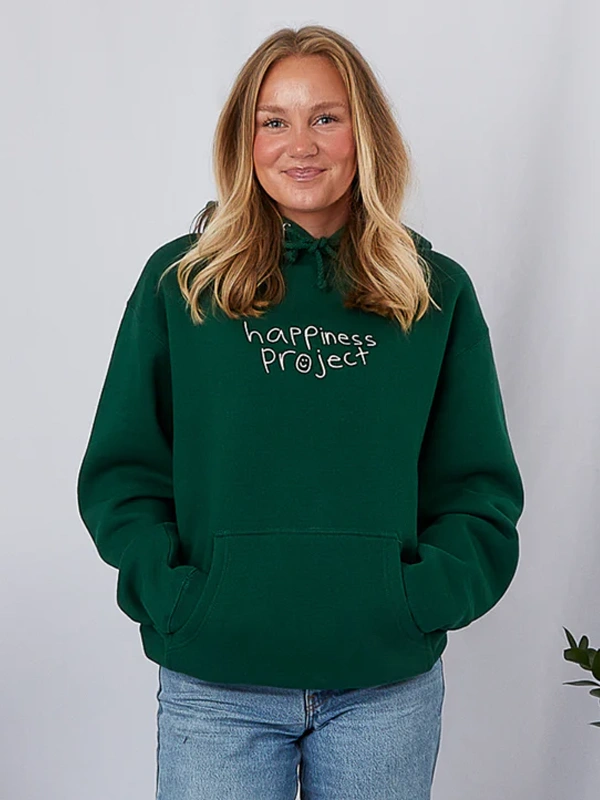 Happiness Project Mental Health Matters Green Hoodie