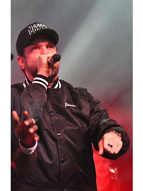 Jason Sudeikis Black Varsity Jacket Thundergong