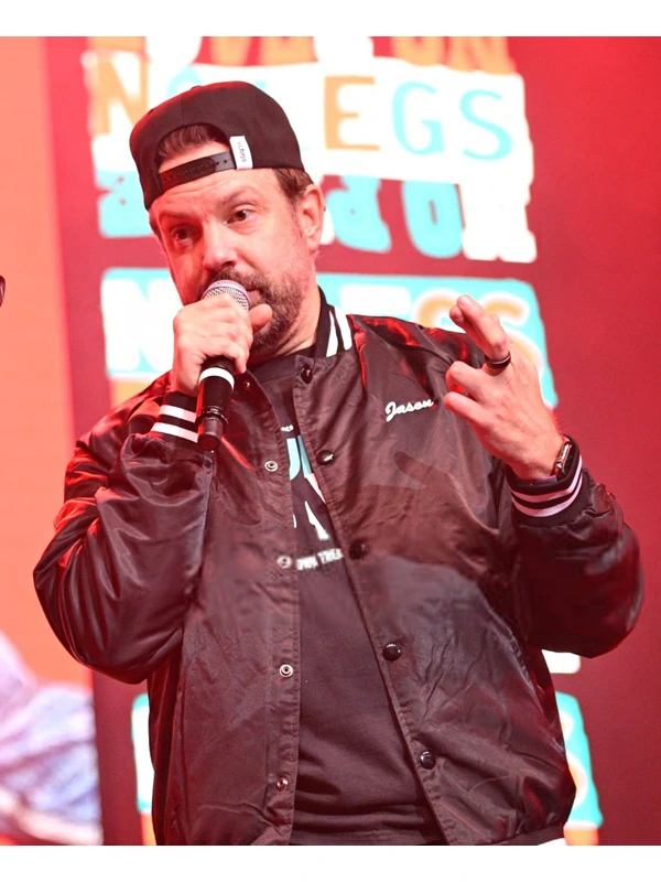 Jason Sudeikis Thundergong Black Varsity Jacket