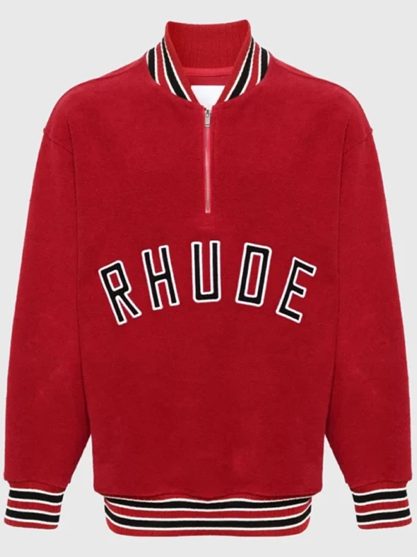 Jayden Daniels RHUDE Varsity Half-Zip Jacket