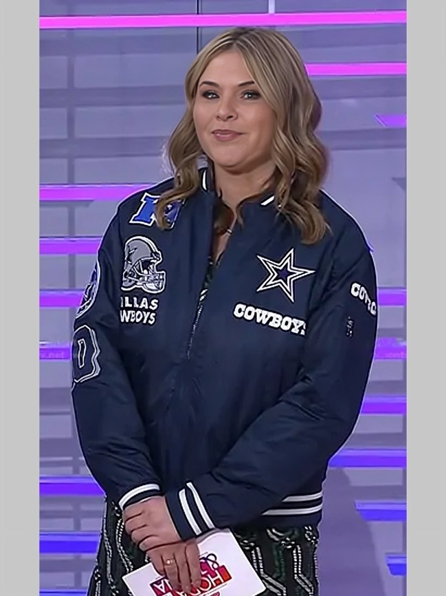 Jenna Bush Hager Dallas Cowboys Helmet Bomber Jacket