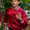 Jingle Bell Run Red Bomber Jacket