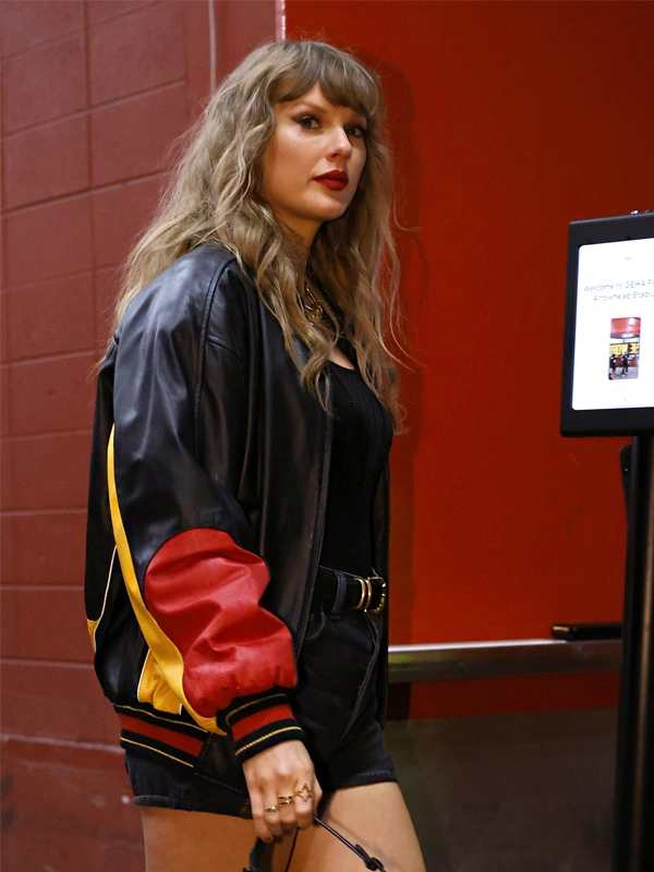 Kansas City Chiefs Taylor Swift Leather Bomber Jacket