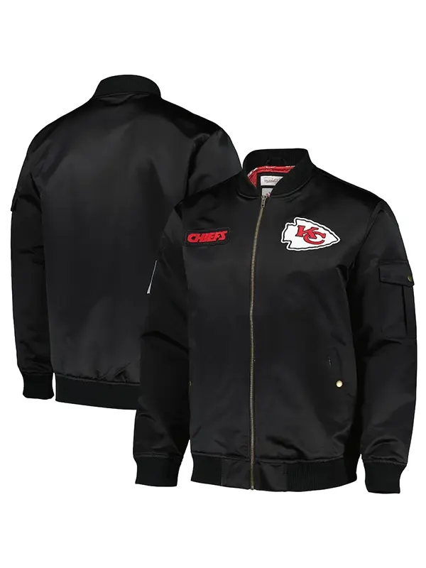 Kansas-City-Chiefs-Team-Leader-Satin-Bomber-Jacket