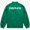 Kelly Green Philadelphia Eagles Lightweight Satin Vintage Logo Full-Zip Bomber Jacket