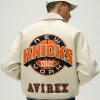 Kith & Avirex for the New York Knicks Icon Leather Bomber Jacket