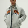 Kith New York Knicks Grey Wool Coaches Jacket