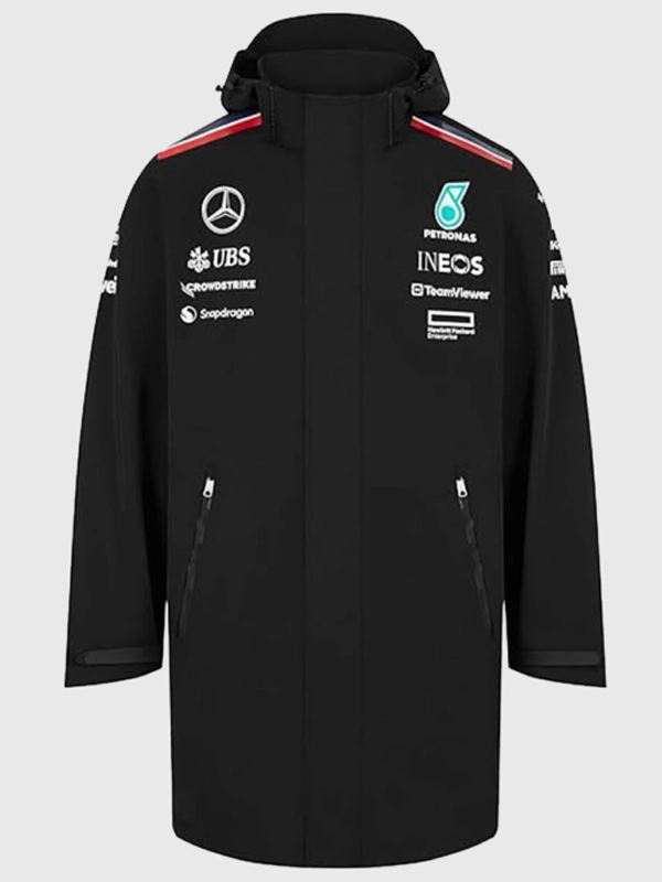 Lewis Hamilton Mercedes AMG Petronas F1 Team Rain Jacket Black