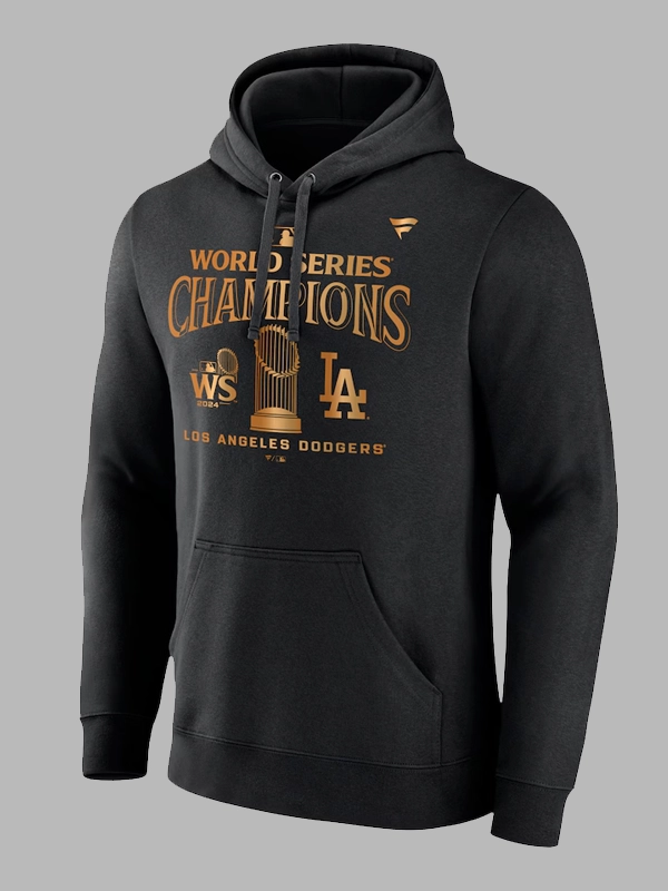 Los Angeles Dodgers Fanatics Black 2024 World Series Champions Locker Room Parade Pullover Hoodie