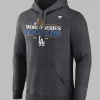 Los Angeles Dodgers Heather Charcoal 2024 World Series Champions Locker Room Pullover Hoodie