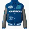 Louis Vuitton Embroidered Varsity Blouson Jacket Blue