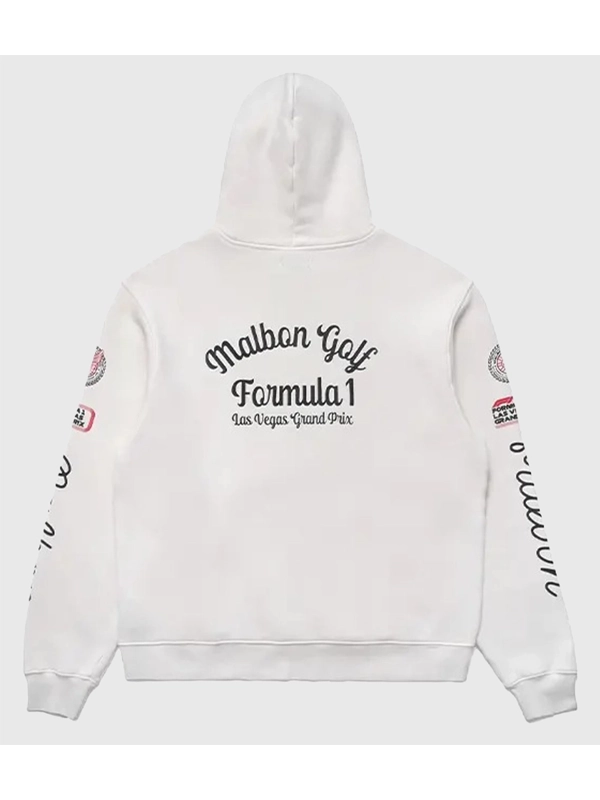 Malbon x F1 White Showdown Hoodie