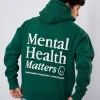 Mental Health Matters Hoodie Forest Green