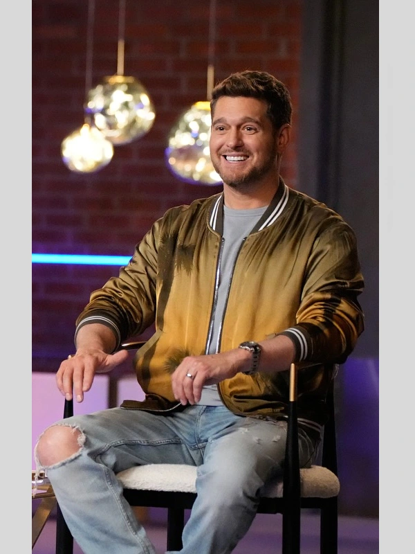 Michael Bublé The Voice S26 Gold Bomber Jacket