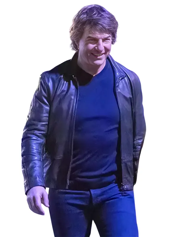 Mission Impossible 8 Tom Cruise Black Leather Jacket