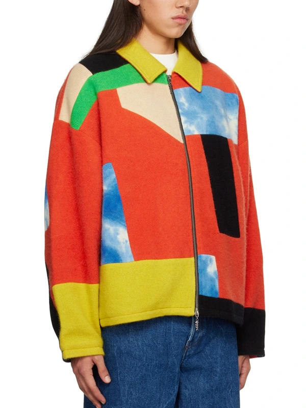 Multicolor Patchwork Cashmere Jacket Travis Kelce