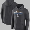 Nike LA DodgershEATHeather Charcol 2024 World Series Champions Locker Room Hoodie