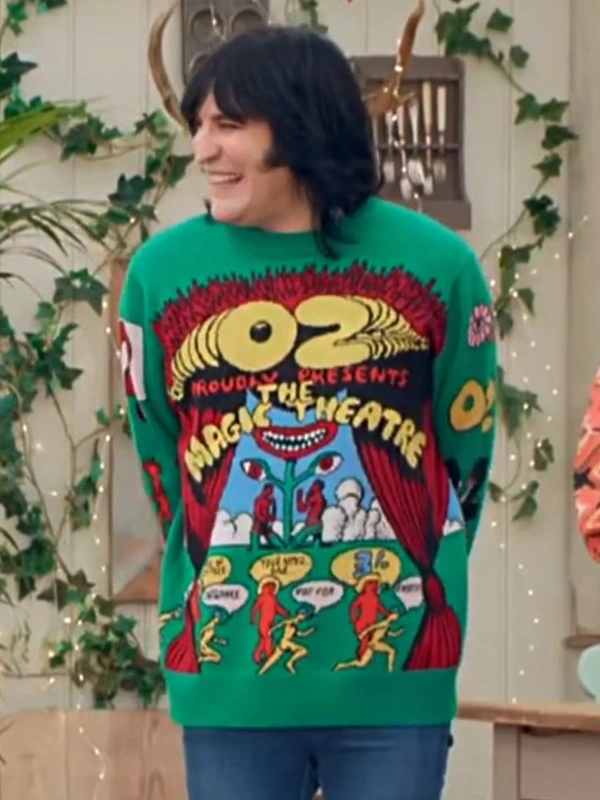 Noel Fielding GBBO S15 Printed Green Jumper