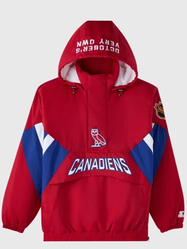 OVO Montreal Canadiens Starter Jacket Red