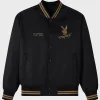 OVO Playboy Satin Varsity Jacket Black