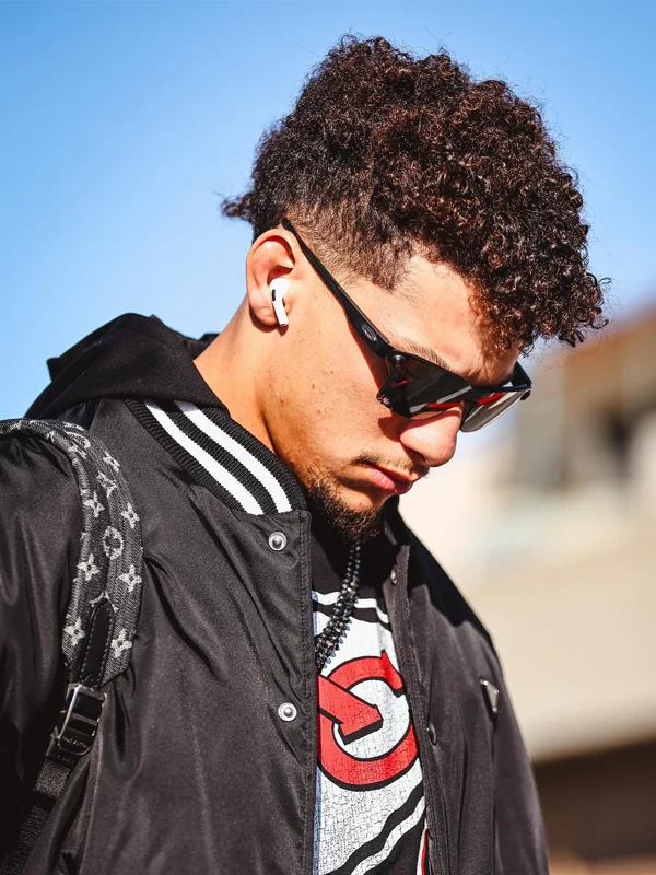 Patrick Mahomes Prada Hooded Black Bomber Jacket