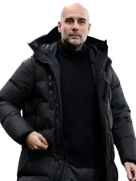 Pep Guardiola Black Puffer Coat