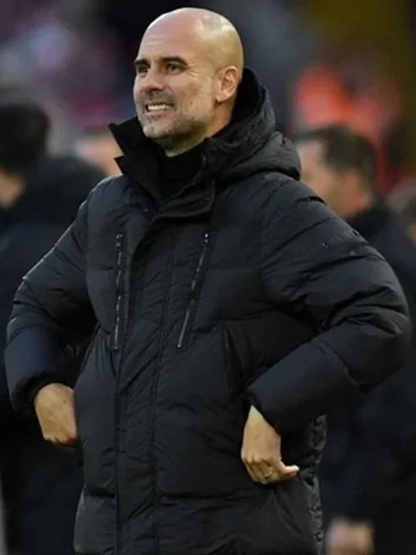 Pep Guardiola Puffer Black Coat