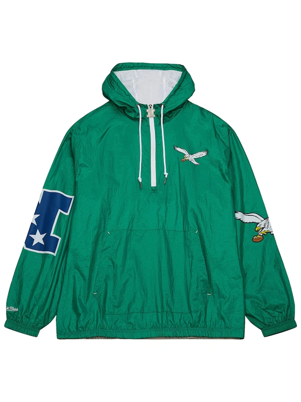 Philadelphia Eagles Anorak Half-Zip Windbreaker Jacket