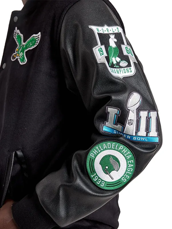 Philadelphia-Eagles-Black-Varsity-Jacket