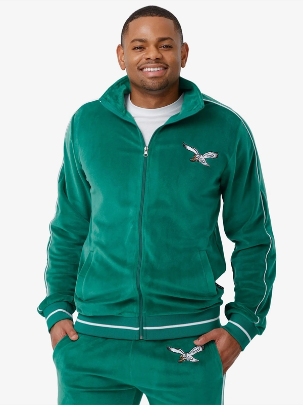 Philadelphia Eagles Green Velour Tracksuit