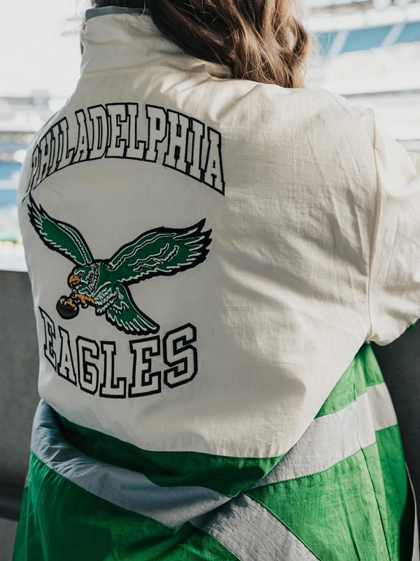 Philadelphia Eagles Green and White Jacket