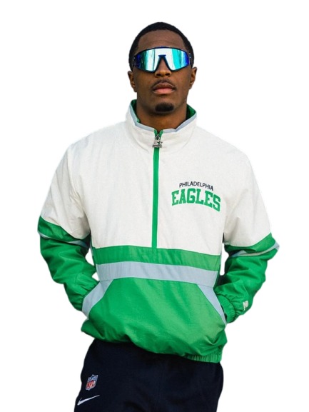 Philadelphia Eagles Green and White Starter Jacket