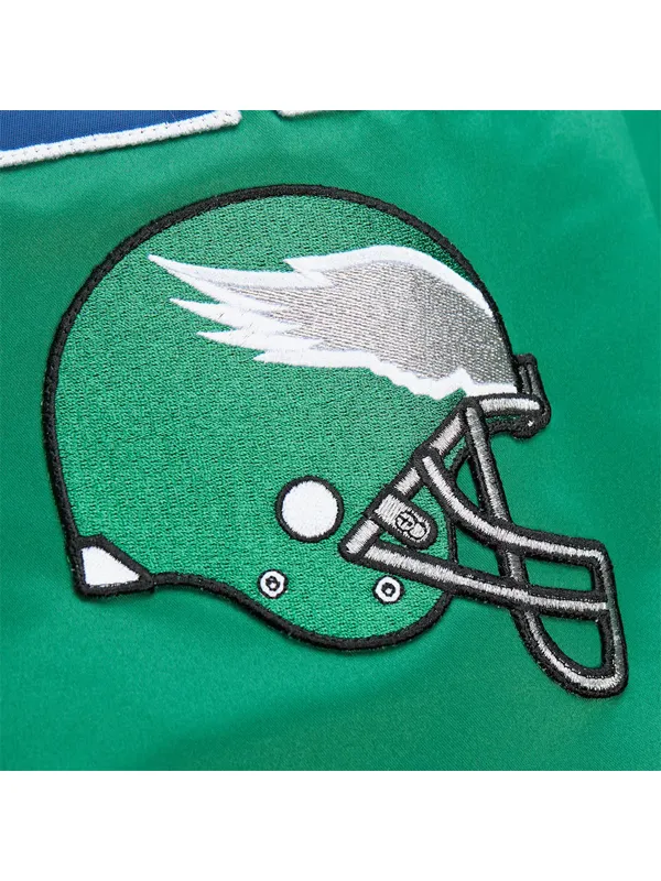 Philadelphia Eagles Kelly Green Satin Bomber Jacket