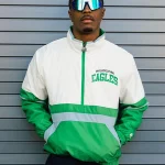 Philadelphia Eagles Green and White Starter Jacket