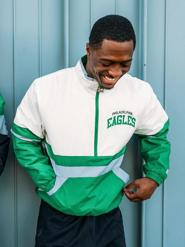 Philadelphia Eagles Starter Jacket Green and White