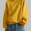 Polo Ralph Lauren Logo Fleece High Crewneck Sweatshirt Yellow