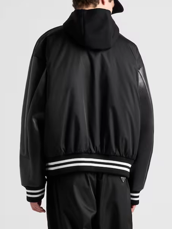 Prada Patrick Mahomes Black Bomber Jacketd