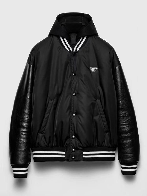 Prada Re-Nylon Bomber Jacket Black