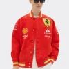 Puma Scuderia Ferrari Red Varsity Bomber Jacket