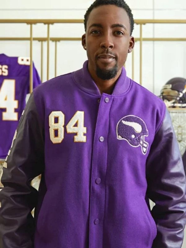 Randy Moss Purple Varsity Jacket