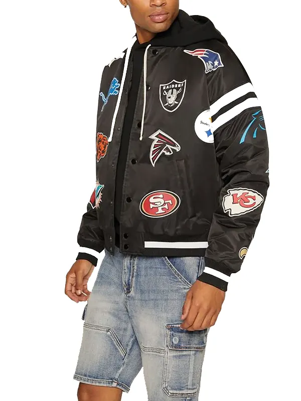 Sarah-Clagett-The-Today-Show-2024-NFL-Patch-Varsity-Bomber-Jacket