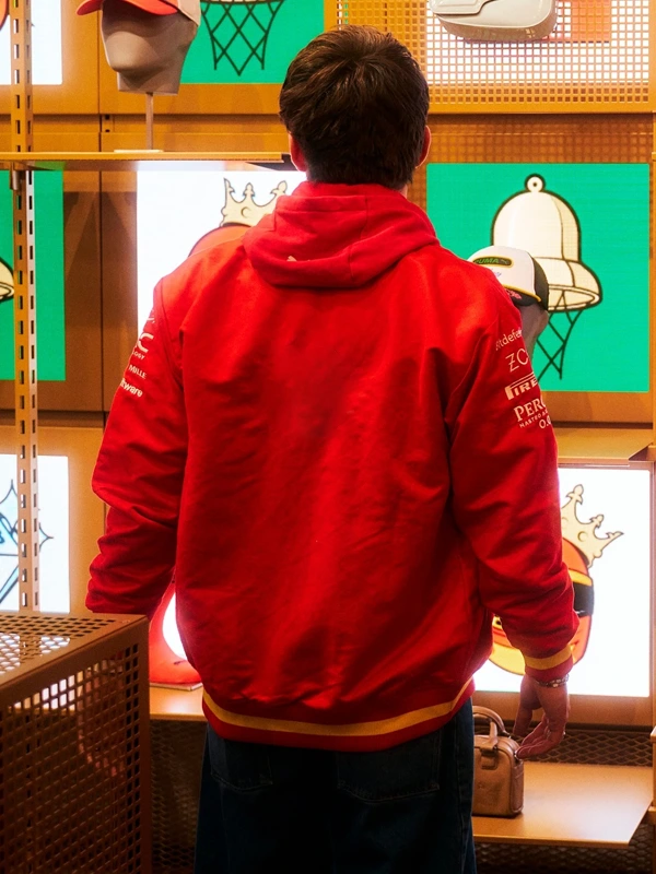 Scuderia Ferrari Red Varsity Bomber Jacket