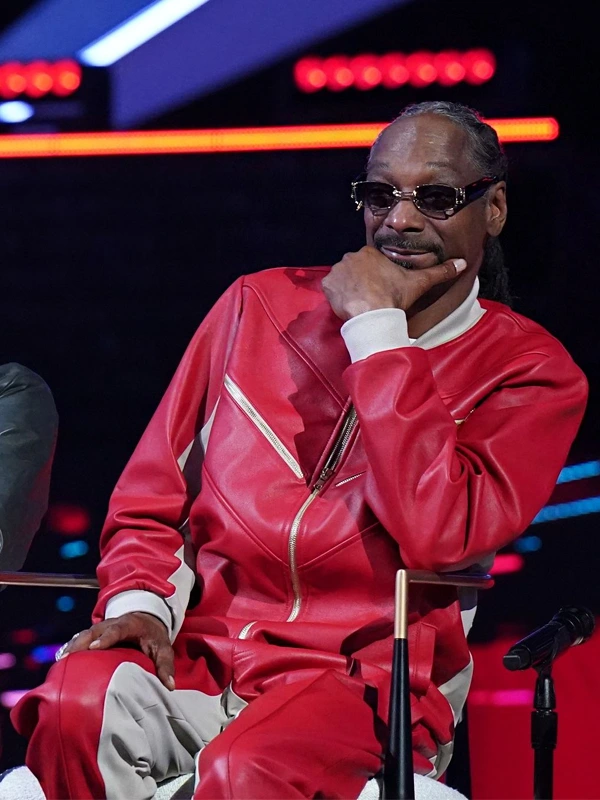 Snoop Dogg The Voice S026 Red Leather Jacket