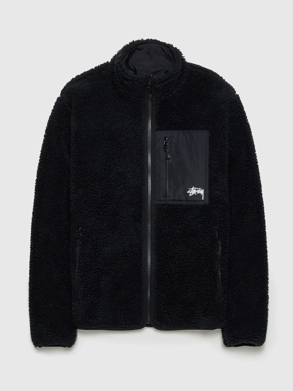 Stüssy Sherpa Reversible Jacket Black