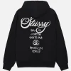 Stussy World Tour Black Zip-Up Hoodie